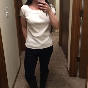 The Loft Small Petite White Top